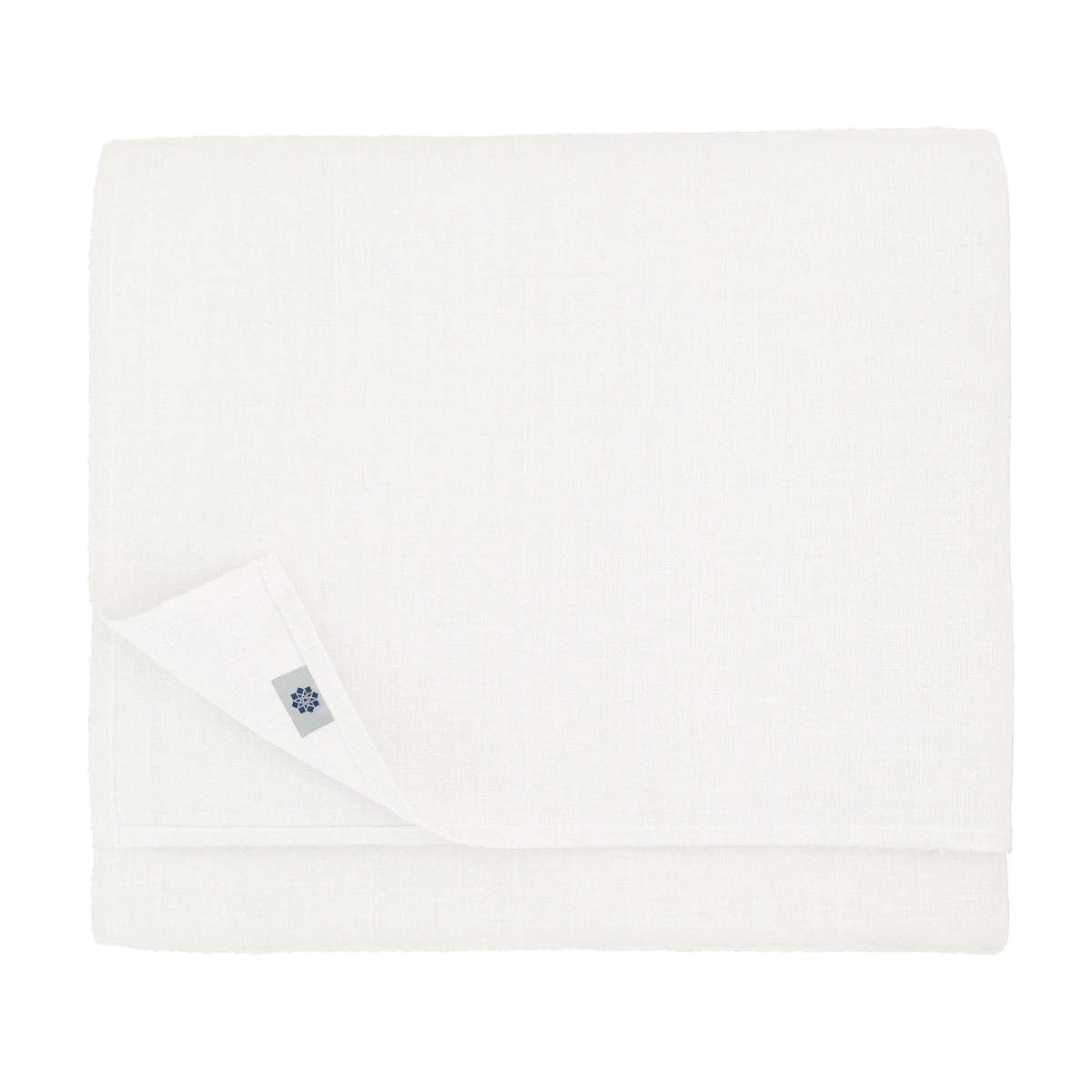 Linen & Cotton Pure white Tablecloth AMELIA, 50% Linen, 50% Cotton - 147cm x 300cm (58.8''x120'') โ image 1