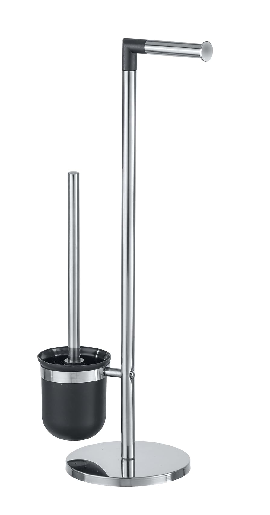 WENKO 21836100 Free standing toilet brush Parus - Stainless steel, 25.5 x 57 x 16.5 cm, Shiny