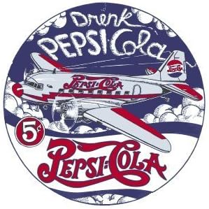 Pepsi-Cola DC 3 Airplane Porcelain Refrigerator Magnet by Porcelain Magnets