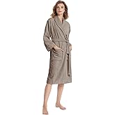 SIORO Women Cotton Terry Cloth Robes, Soft Plush Spa Bathrobe with Shawl Collar, Towel nightgrown Bath for Pool, Gym, Travel