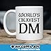Funny Dungeons and Dragons Mug - Okayest DM Coffee & Teacup - 11oz Ceramic Cup - Great Unique Gift Idea for Fathers, Mother, Siblings, Friends, Him or Her