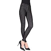 MeMoi Unbottled Cotton Blend Denim Jean Leggings