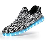 LED Shoes, XRun, 14 Colors LED Luminous Shoes Unisex Men & Women Sneakers USB Charging Flashing Shoes Sport Shoes (Man US 9/ Woman US 10.5, Foot Length 270mm)