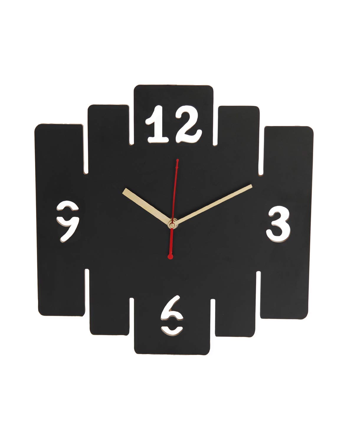 Buy Anudas Modern Laser Cutting Square MDF Wooden Wall Clock Home