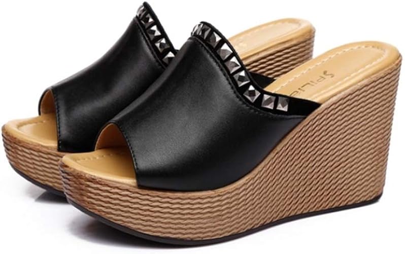 Amazon Thld ウエッジソール サンダル 厚底サンダル ミュール ビーチサンダル シンプル ウェッジソール ヒール レディースサンダル かわいい厚底サンダル ラインストーン 厚底 かわいい ハイヒール 歩きやすい ストラップ 夏 ミュール