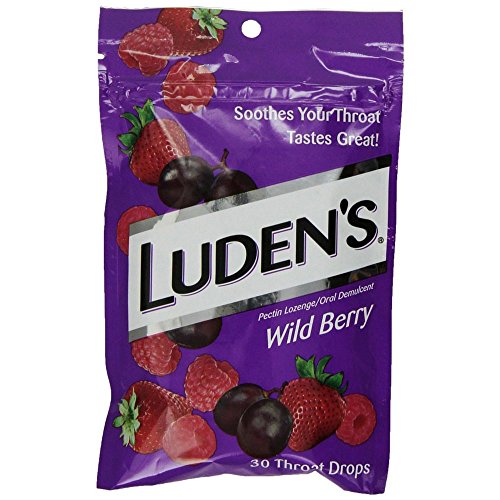 Luden's Great Tasting Throat Drops, Wild Berry Assorted Flavors, 30-count Bags (Pack of 8)