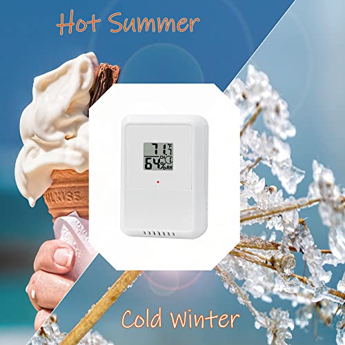 AIRAIN TECH Wireless Weather Station Clock, 10 Inch Home Indoor Weather Monitor with Barometer, Outdoor Temperature and Humidity Gauge, Black