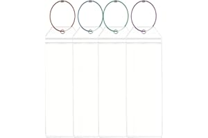 4PCS Cruise Luggage Tag Holder - Waterproof Travel Tags - Clear Suitcase Tags - Zip Seal & Steel Loops - Luggage Accessories 