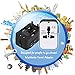 Outeam Travel Adapter，Worldwide All in One International Travel Adapter,Converters Wall AC Power Plug Adapter Charger with Dual USB Charging Ports for EU UK USA/AUS
