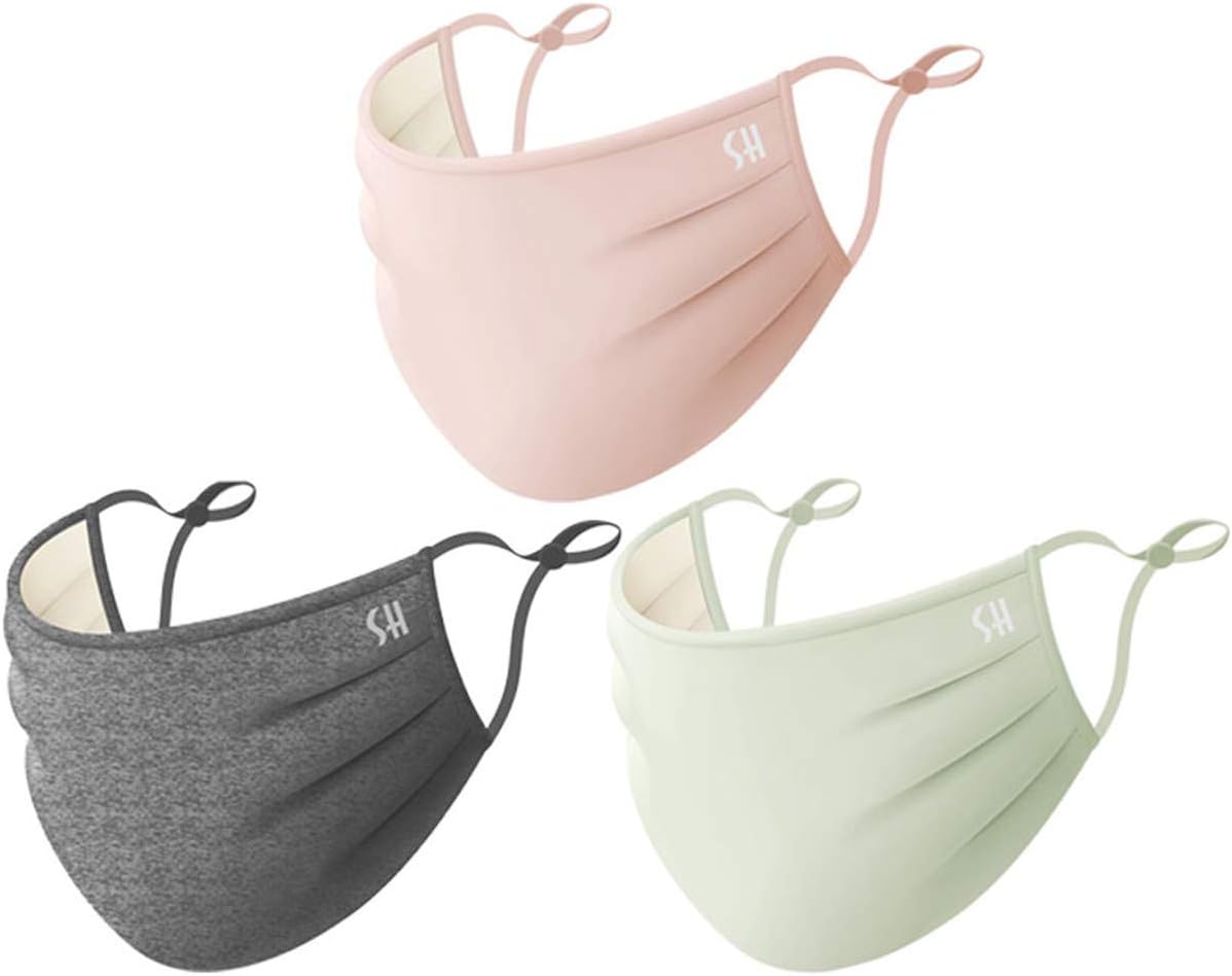 3 Pack Of Women Cotton Face Mask Reusable Mouth Mask Air Anti-Dust Masks for Cycling Camping Traveling