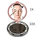 Compact Makeup Mirror,FushoP Small Makeup Mirror 1x/10x Magnifying Mirror Led Mirror Portable Travel Makeup Mirror Lighted Magnified Mirror Hand Held Magnifying Mirror Folding(Pink)