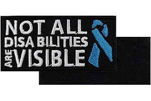 ROCKAPATCH Not All Disabilities Are Visible Embroidered Hook and Loop Patch