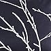 Wake In Cloud - Branches Duvet Cover Set, Dark Gray Grey Charcoal with Tree Pattern Printed, Soft Microfiber Bedding with Zipper Closure (3pcs, Queen Size)
