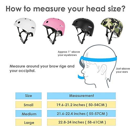 XPRIT Skateboarding, Scooter, Bike, Helmet w/Impact Resistance (Black, Medium)