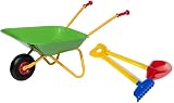 Rolly Toys Kurgo 272846 Set with Shovel and Rake Green 25 kg Wheelbarrow