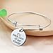Mother in Law Expandable Bangle - I Will Take Care of Her Always Bride Mom Gift Bracelet Stainless Steel