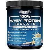 ZEBORA Whey Protein Powder, Vanilla Flavor, Grass Fed Whey Protein Isolate, 25g Protein Per Serving, Keto Friendly, 10.58 Oz, 10 Servings