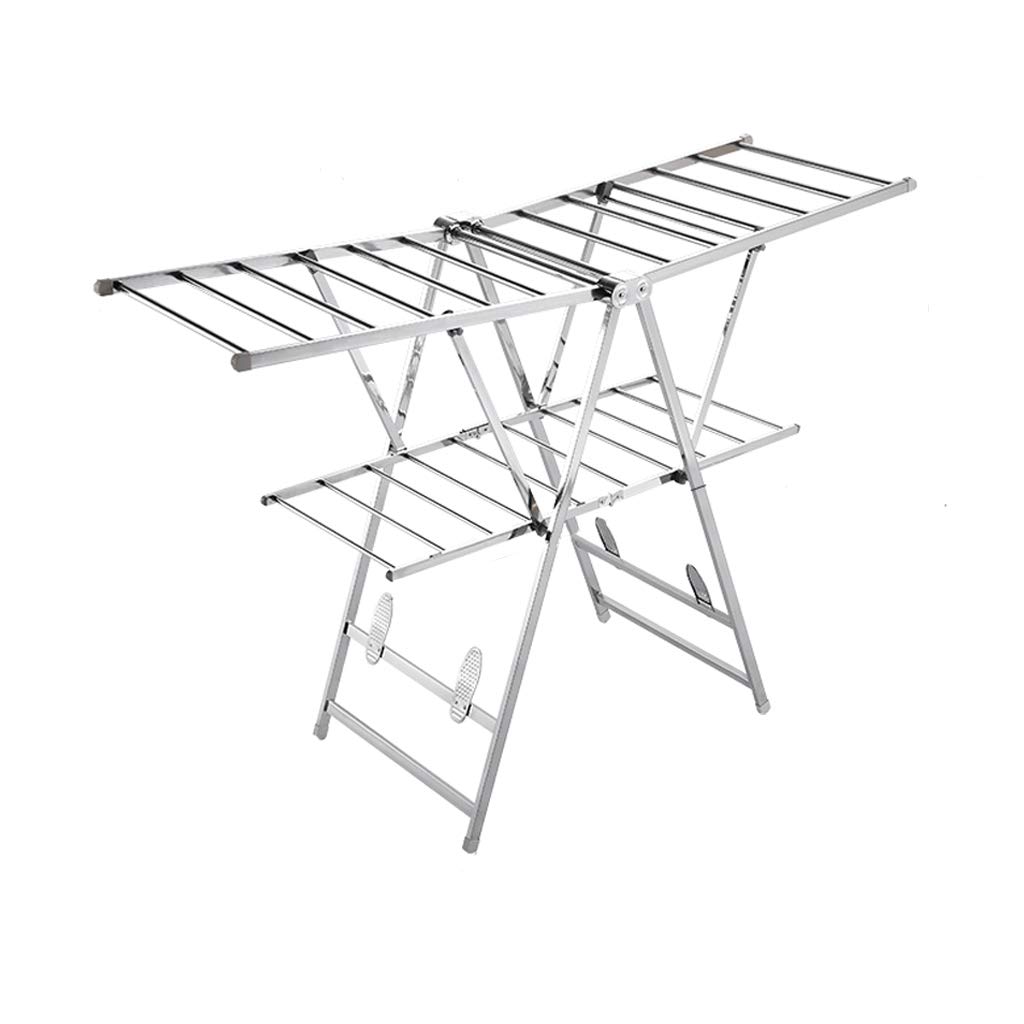 GETZ MSYO Clothes Drying Rack, clothes drying rack folding indoor, Stainless Steel Gullwing Space-Saving Laundry Rack, Easy Storage