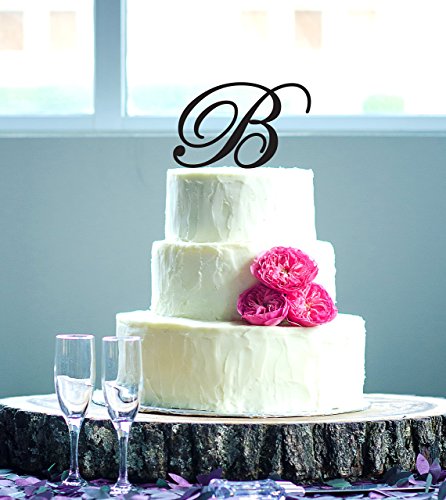 Personalized Cake Topper - Script Initial - Thumbnail 3