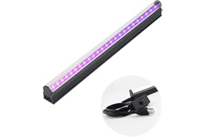 U4GLORY USB Black Light Bar, 10W 1ft T5 Portable UV LED Blacklight Tube Glow in The Dark for Fluorescent Poster Room Bedroom Party Supplies Stage Lighting Halloween Club