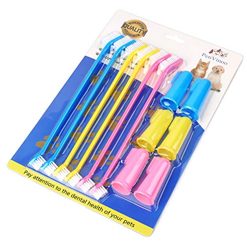 RosyLife Pet Dog Soft Toothbrush Dog Toothbrush Finger Toothbrush pet Toothbrush Small to Large Dogs (6+6-2pack) - Thumbnail 2