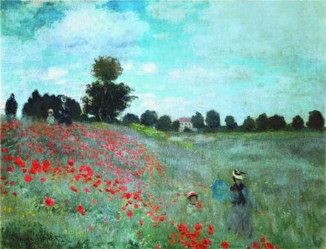 The High Quality Polyster Canvas Of Oil Painting 'The Poppy Field, 1873 By Claude Monet' ,size: 18x24 Inch / 46x60 Cm ,this Replica Art DecorativeCanvas Prints Is Fit For Game Room Decoration And Home Gallery Art And Gifts