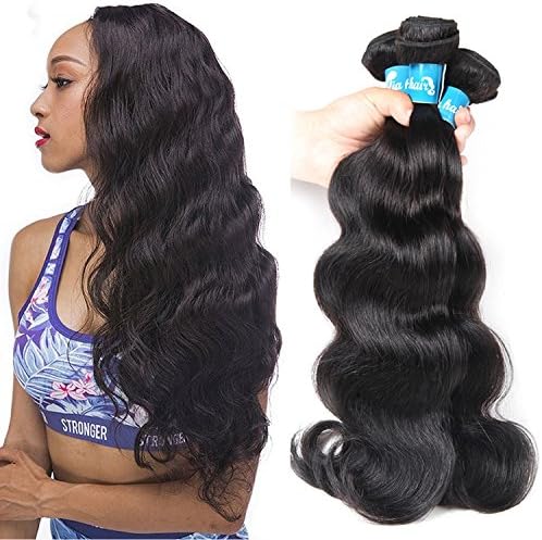 Human Hair Bundles Malaysian Body Wave Hair Malaysian Hair Bundles Body Wave Remy 3 Bundles Unprocessed Human Hair Natural Color (16" 18" 20")