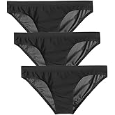 Golirsteca Men's Ice Silk No Bulge Pouch Bikini Briefs Underwear Slim Fit Transparent Triangle Briefs