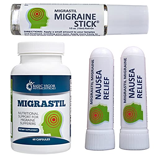 Migrastil Migraine Relief Kit, with Migraine Stick®, Capsules & Nausea