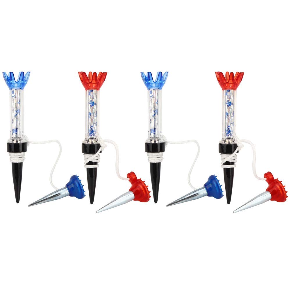Alomejor 4PCS Portable Spring Ball Tees Golfer Training Practicing Tees Set Nails Step Down Ball Tees Magnetic Support