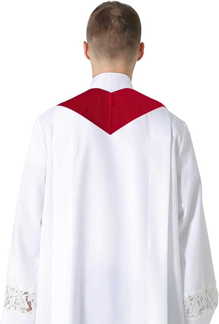 Ivyrobes Unisex Adults Overlay Clergy Stole White: Clothing