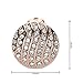 UPSERA Clip on Round Stud Earrings Vintage Jewelry for Women with Crystals – Choice of 18K Rose Gold or Rhodium plated, Gift Pouch Included