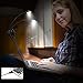 Book light， Clip On Book Reading Lamp - 4LED 4 Levels of Brightness-No Flicker，Rechargeable and，Flexible Dual Head，Daylight White，Travel Light，Clip，Light Reading at Night，Best Gift (black)