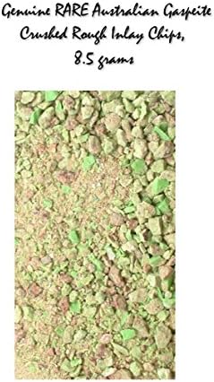 Genuine RARE Australian Gaspeite Crushed Rough Inlay Chips Gemstone Material for Stone Inlay, 8.5 grams