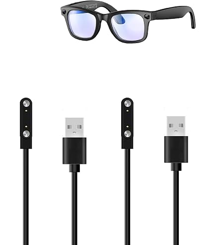 Cargador Magnético De Repuesto Para Gafas Inteligentes Celpack – Conexión Segura, Carga En ~40 Minutos Y Protección Contra Sobrecargas (Negro)
