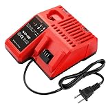Powilling M12 & M18 Rapid Replacement Charger Milwaukee 12V&18V XC Lithium Ion Charger for Milwaukee XC Battery
