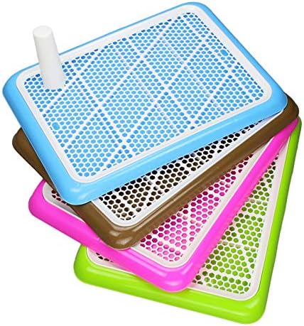 IGZNBA Pet Toilet Bee Net Flat Plate Column Anti Slip Pet Urinal Trumpet Blue