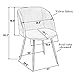 EGGREE Mid-Century Modern Accent Living Room Chair Upholstered Velvet Armchair Kitchen Dining Chair with Solid Steel Leg for Living Room Bedroom Reception Room Accent Furniture,Rose Pink