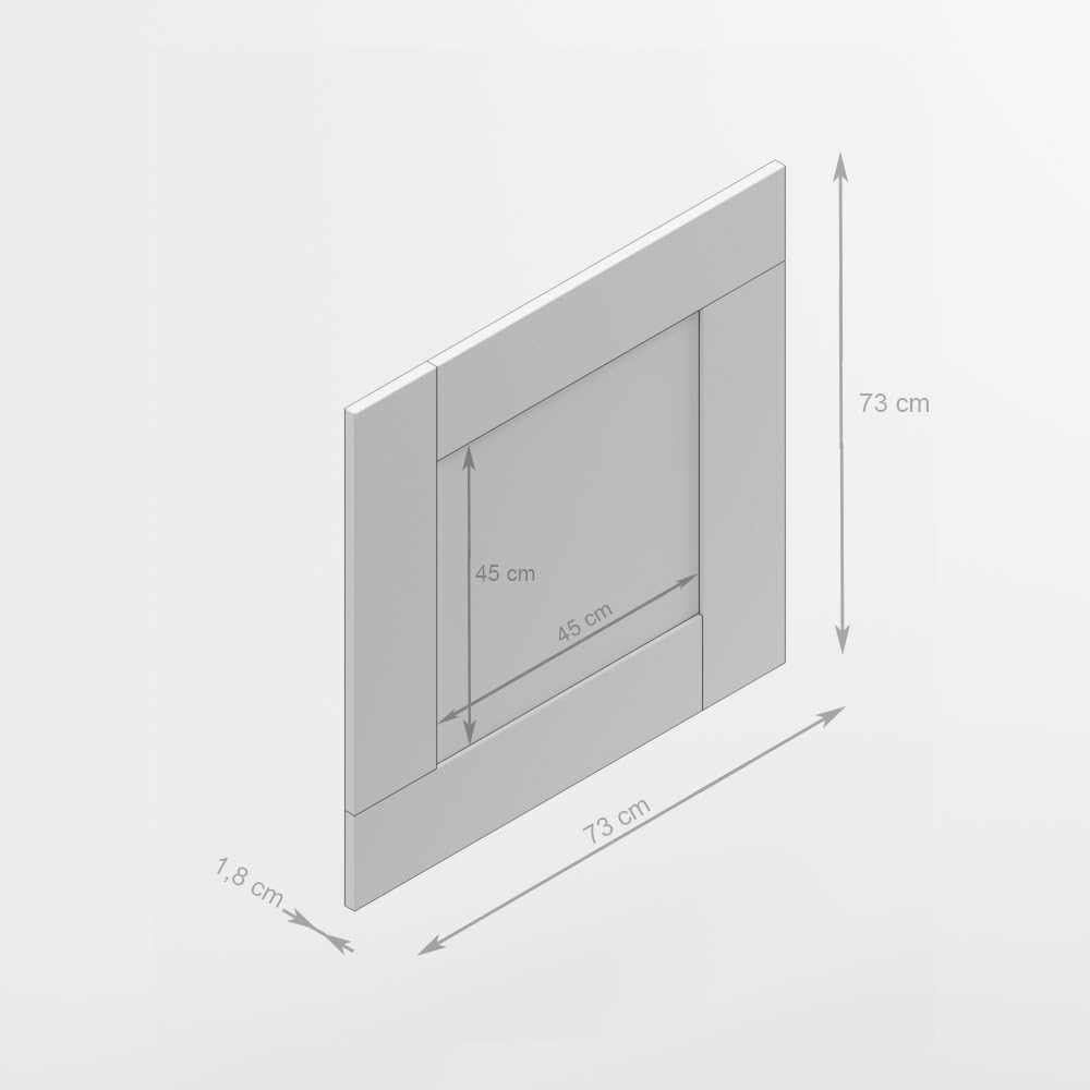 Mobili Fiver, Square Wall-Mounted Mirror, Evolution, Grey Concrete, Laminate-Finished/Glass, Made in Italy: Furniture & Decor