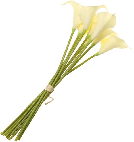 Amazon B Blesiya カーラリリー ブーケ 花束 9個 造花 結婚式 花 装飾 全９色 乳白色 造花 オンライン通販