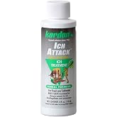 Kordon Ich-Attack Disease Inhibitor: Natural Solution for Ich &amp; External Fish Diseases, 100% Organic Herbal Treatment for Fresh &amp; Saltwater, Safe for Invertebrates, Made in the USA, 4-Ounces