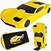 For iPhone 5 5S Se, WwwSuppliers 3D American Muscle Edition Race Fast Sports Car Case Kick-Stand Hard Protective Cover (Yellow)