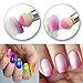 PrettyDiva Nail Art Brush - Dual Tipped Ombre Nail Art Sponge Brush for DIY Gradient Blooming UV Gel Nails -Blue