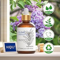 HIQILI Clove Oil 1 Fl Oz, 100% Pure Undiluted Clove