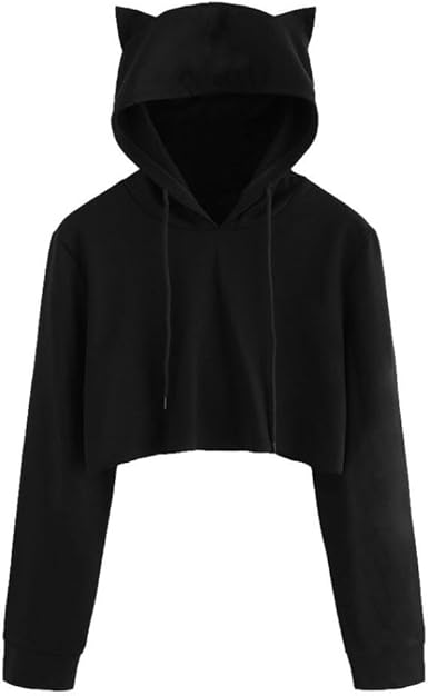 black hoodie crop top