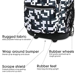 J World New York Sunrise Rolling Backpack Roller Bag With Wheels Camo 18 On Galleon Philippines