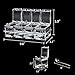 TOAO 4 Piece Separable Acrylic Spice Rack Jars & Rack, Spice Container,Seasoning Box Spice Pots with Spoons-Storage Container Condiment Jars--New Update Independent Cover and Non-slip Rubber