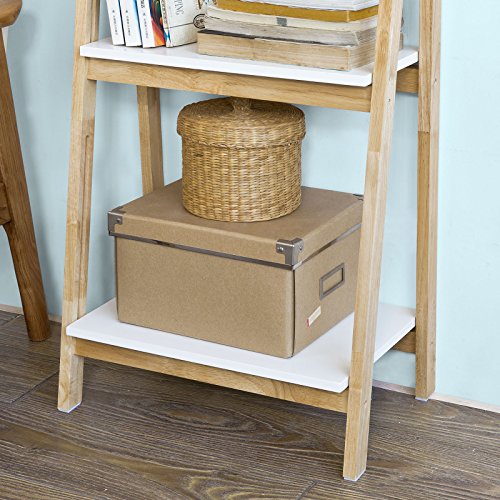 Haotian Modern ladder bookcase made of wood, book shelf,stand shelf, wall shelf (FRG163-N)