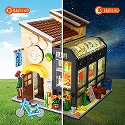 ENJBRICK Bookshop Friends House Toy Building