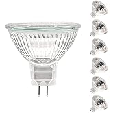 ETUOLMP MR16 Halogen Bulb 35W 12V, Durable 6 Packs High Output Halogen Light Bulbs 2 pin GU5.3 Base for Landscape Lights, Tra